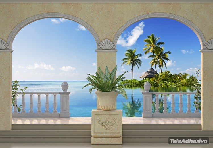 Wall Murals: Small island in the Caribbean