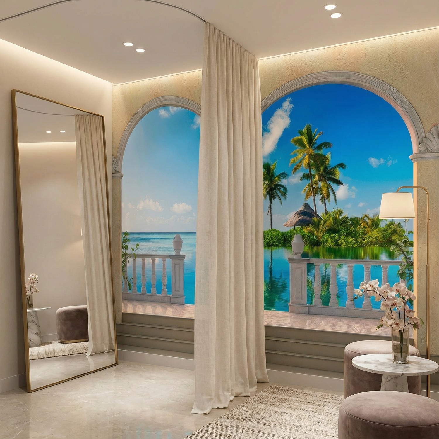 Wall Murals: Small island in the Caribbean