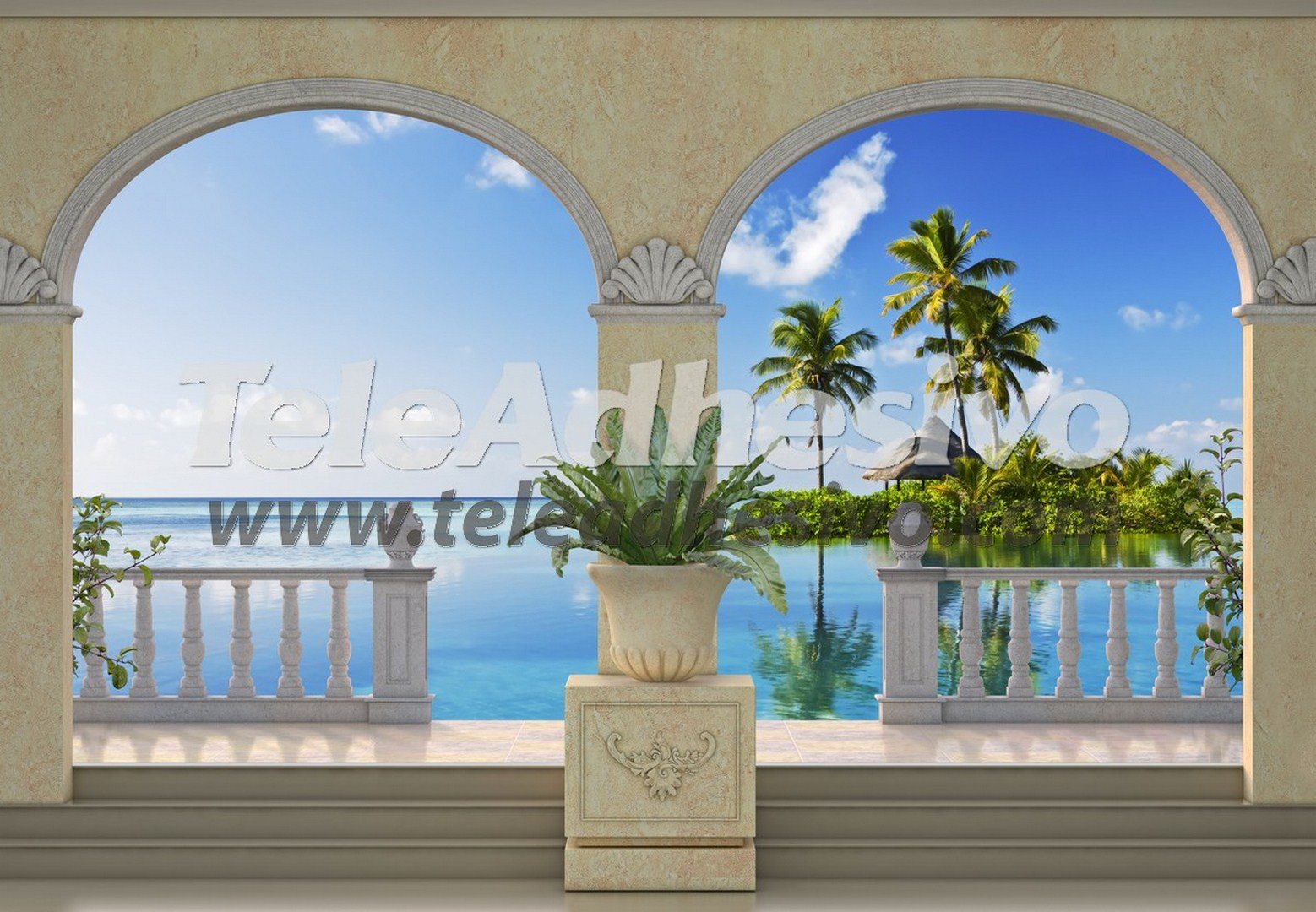 Wall Murals: Small island in the Caribbean