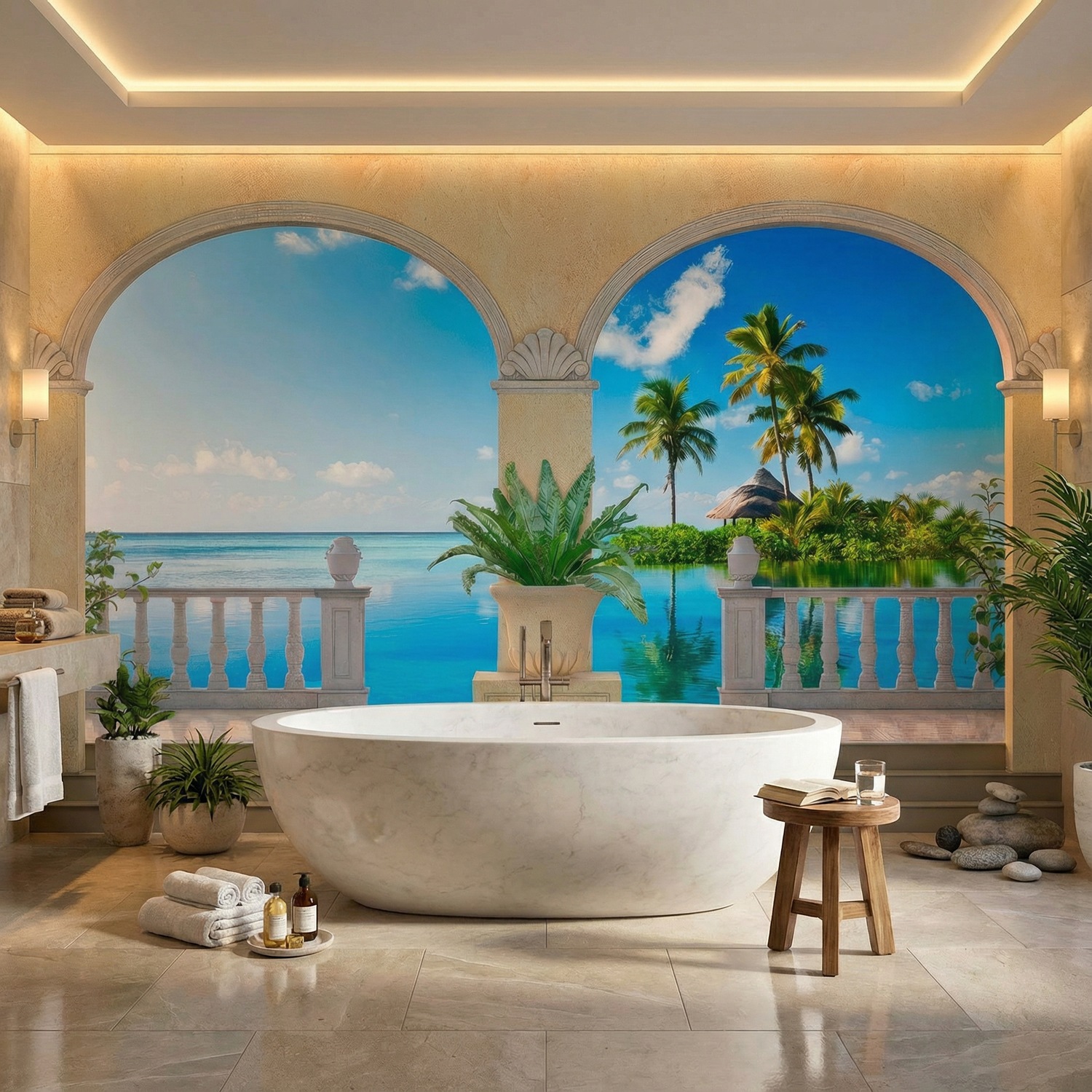 Wall Murals: Small island in the Caribbean