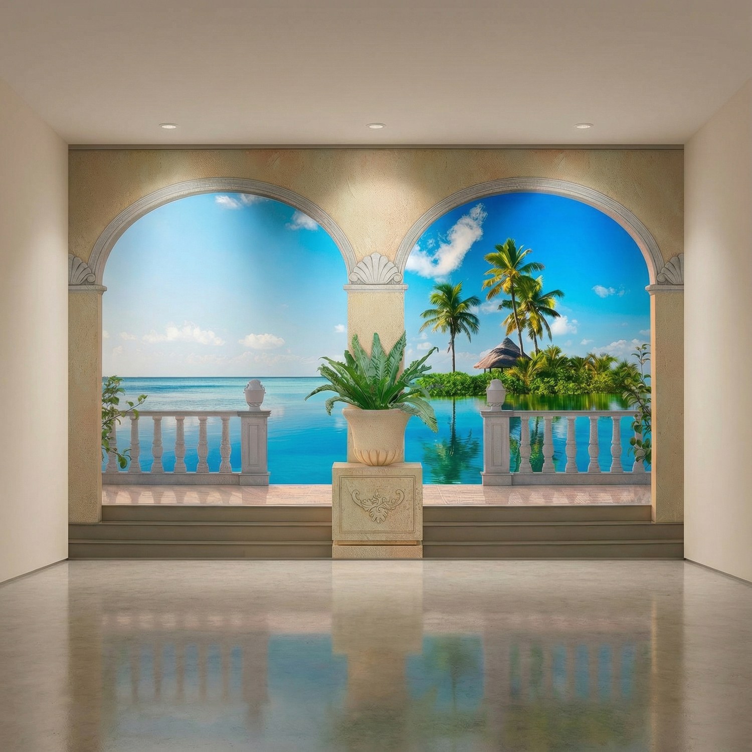 Wall Murals: Small island in the Caribbean