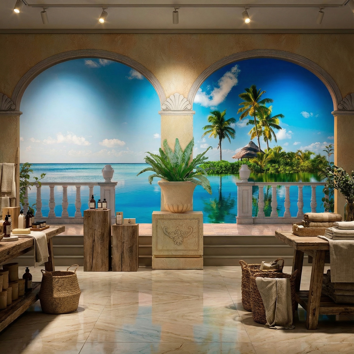 Wall Murals: Small island in the Caribbean