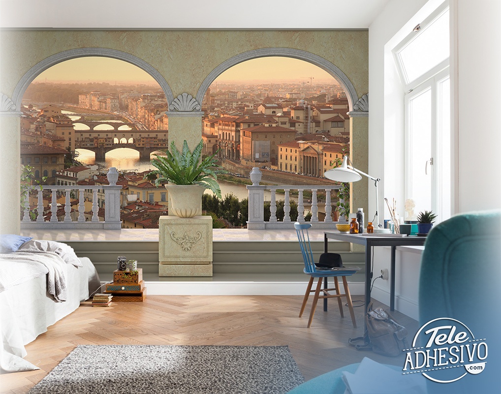 Wall Murals: Balcony in Florence