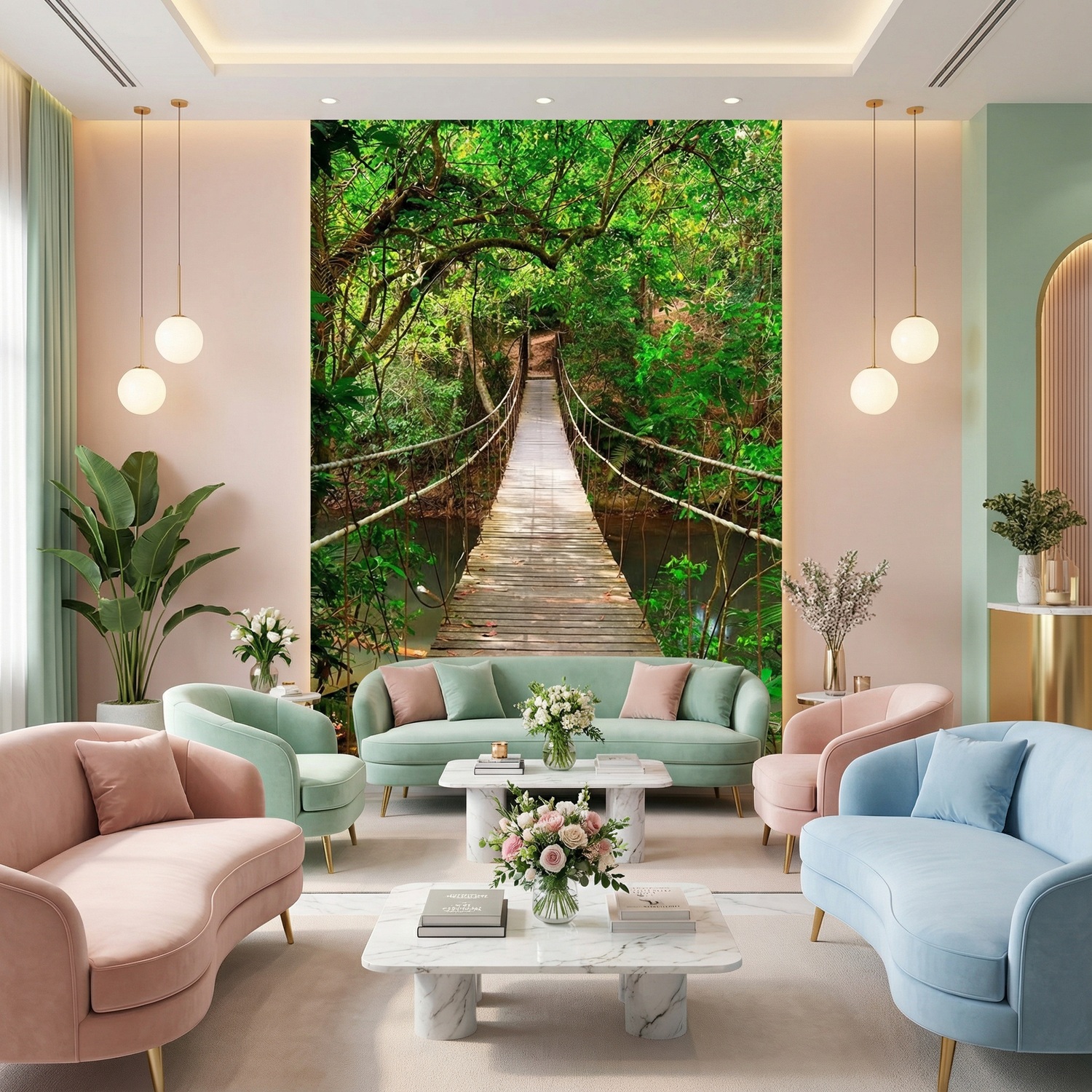 Wall Murals: Bridge in the Amazon