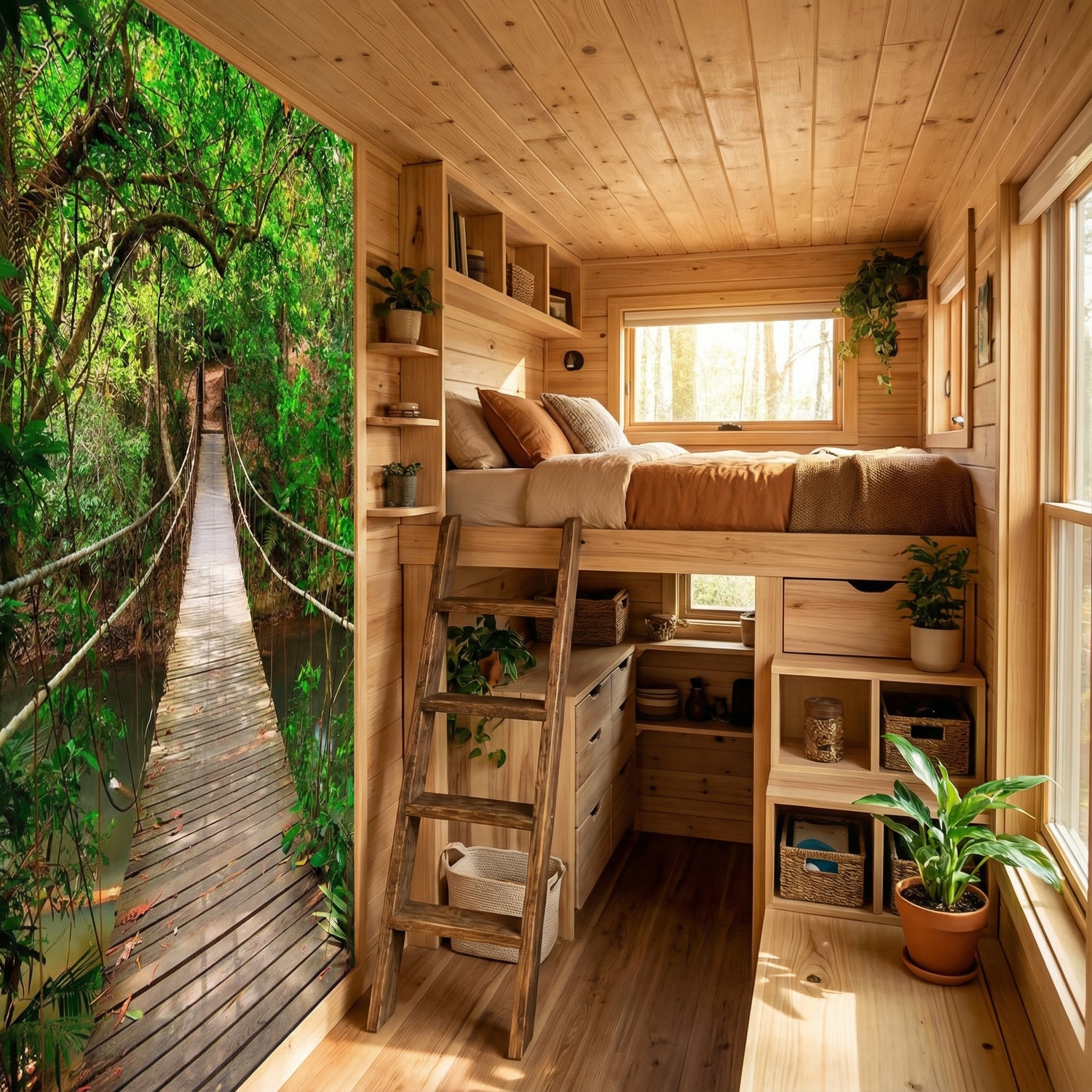 Wall Murals: Bridge in the Amazon