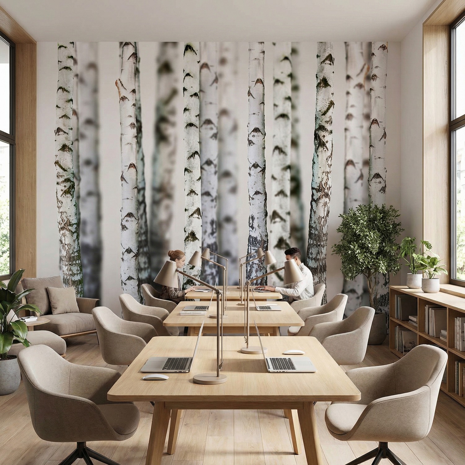 Wall Murals: Birch Forest