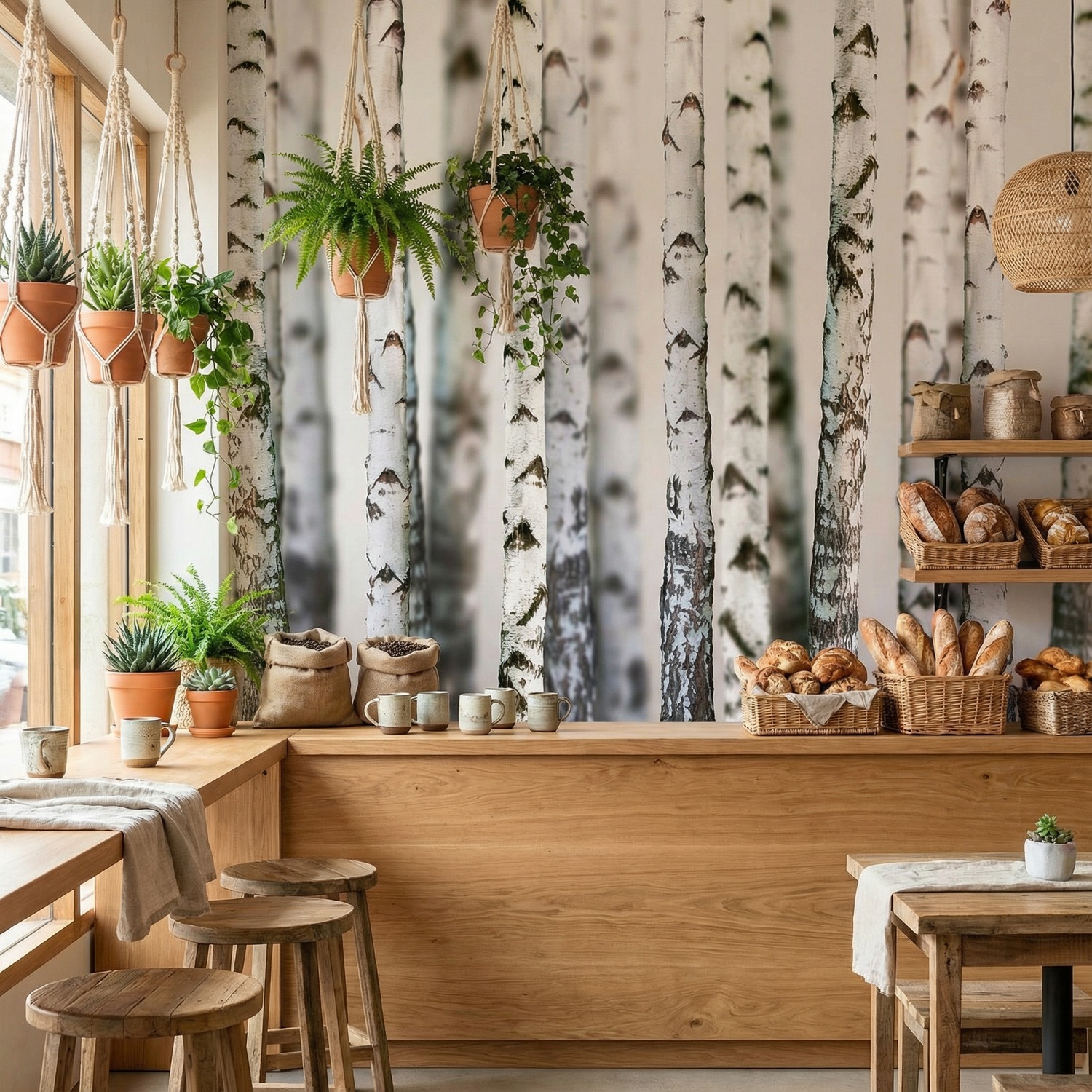 Wall Murals: Birch Forest