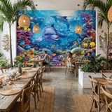Wall Murals: Dolphins under the sea 14