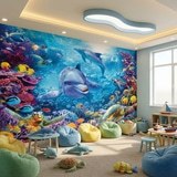 Wall Murals: Dolphins under the sea 5