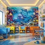 Wall Murals: Dolphins under the sea 6