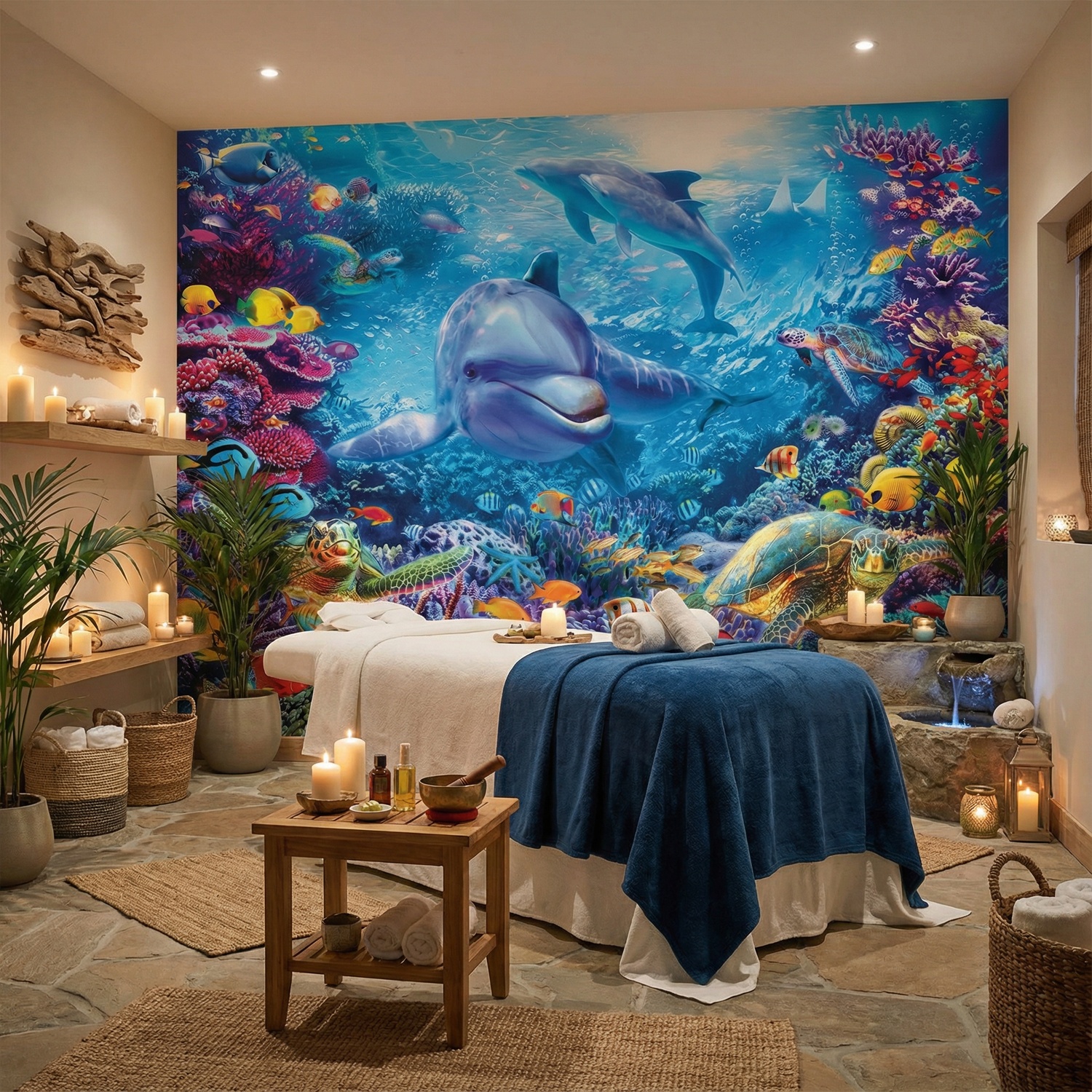 Wall Murals: Dolphins under the sea