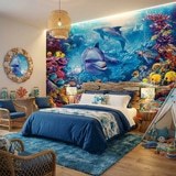 Wall Murals: Dolphins under the sea 8