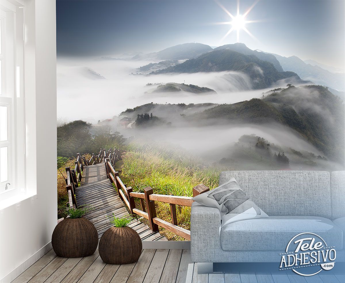 Wall Murals: Mountains in the fog