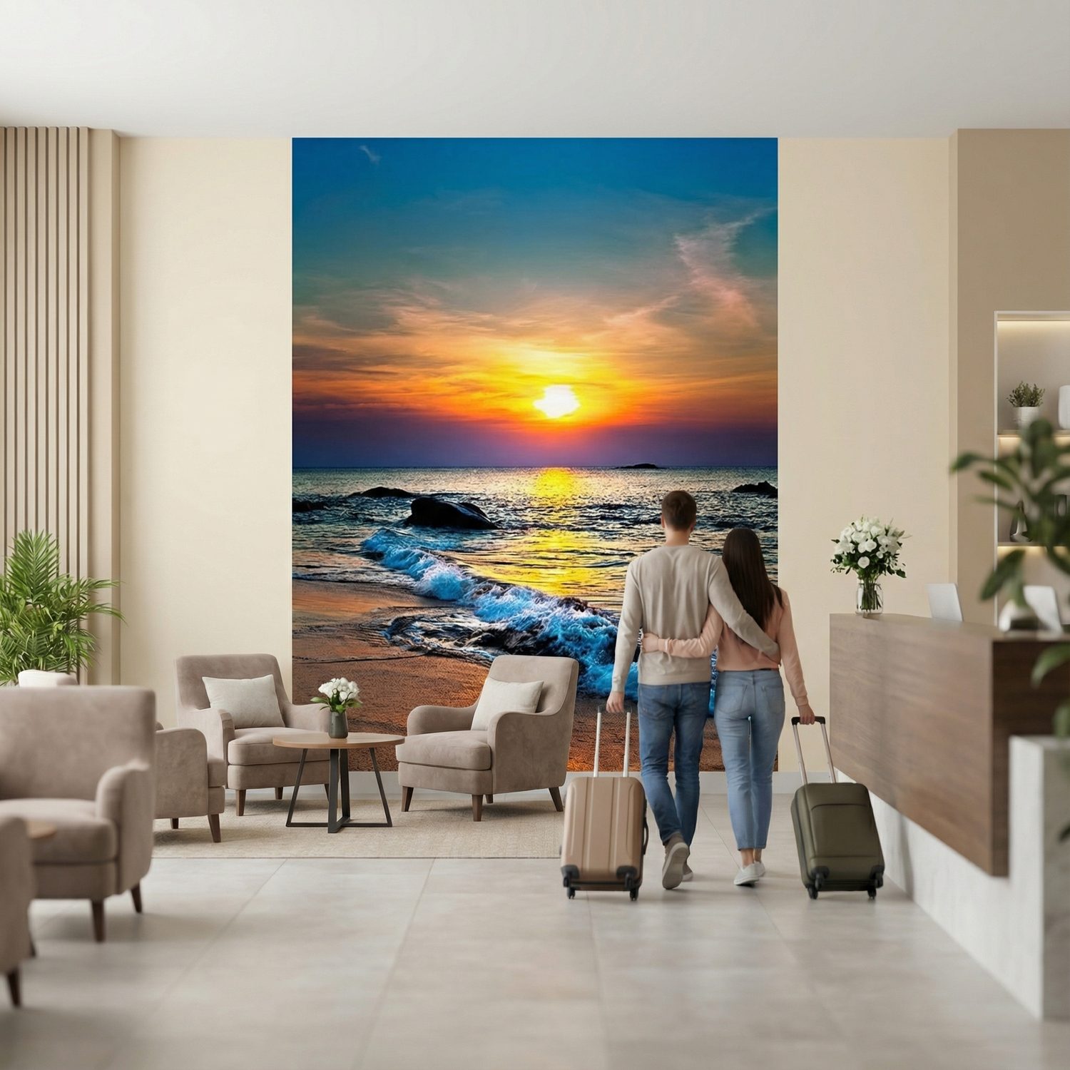 Wall Murals: Deep sunset