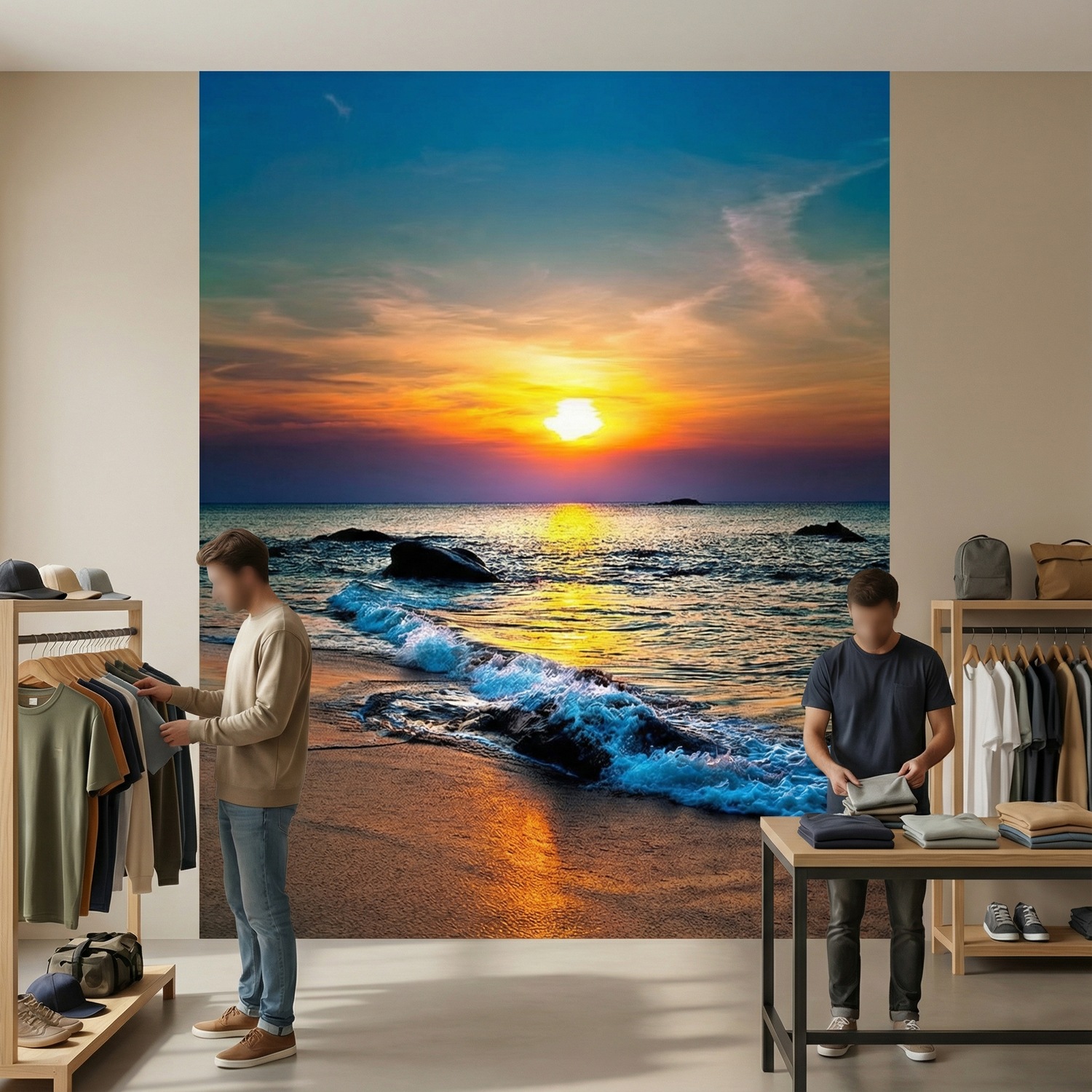Wall Murals: Deep sunset
