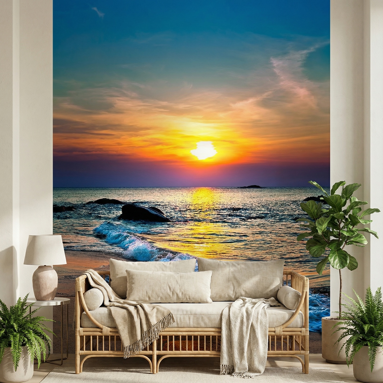 Wall Murals: Deep sunset