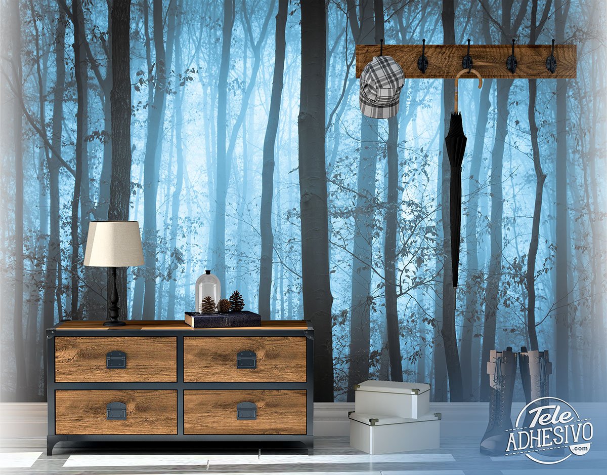 Wall Murals: The blue forest