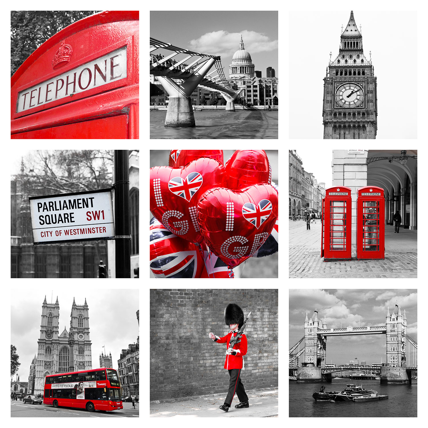 Wall Murals: Collage of London