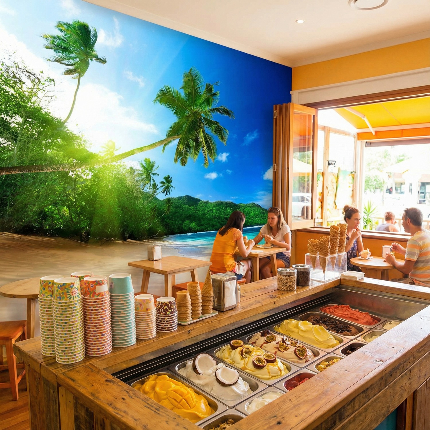 Wall Murals: Cuban Beach