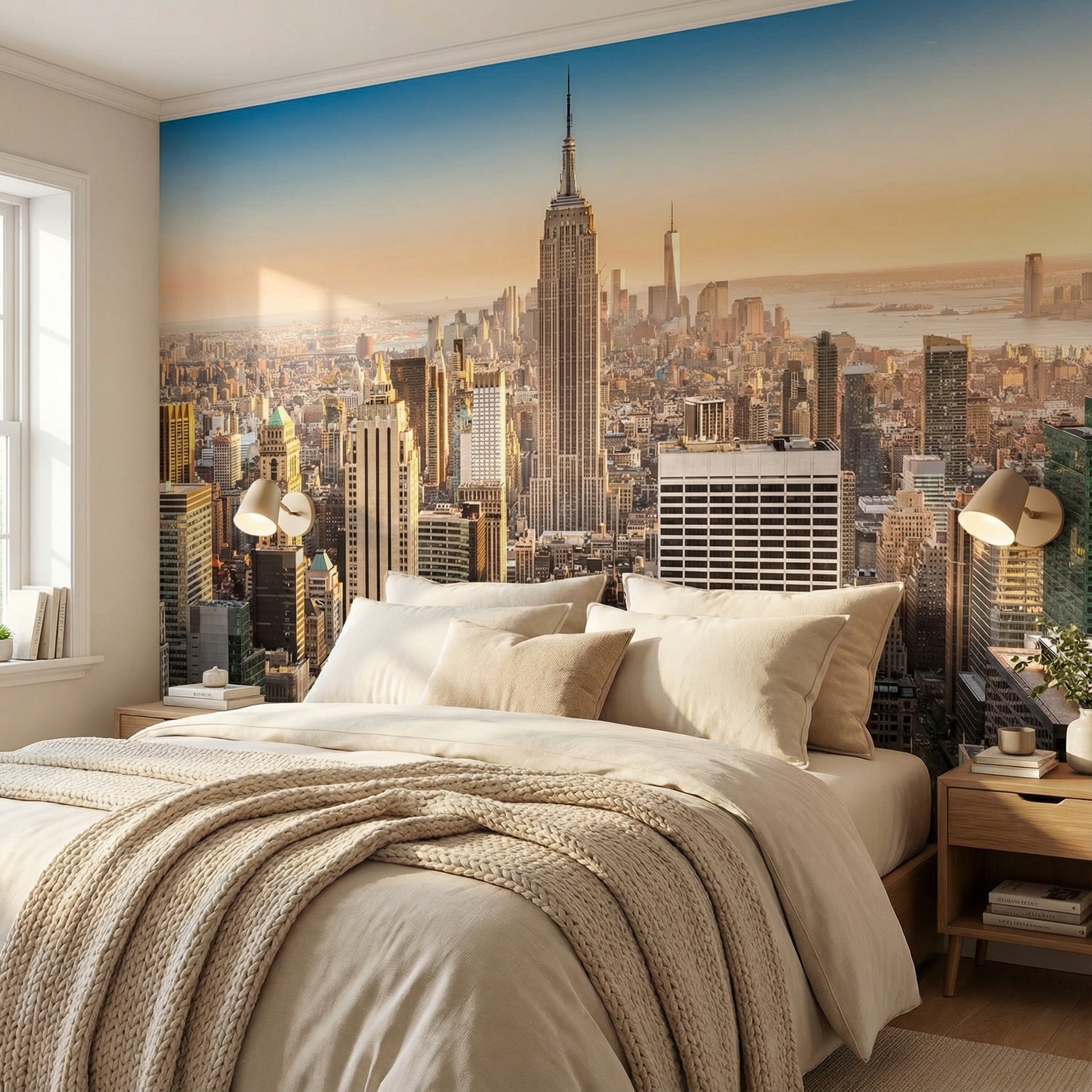 Wall Murals: Downtown Manhattan at sunset