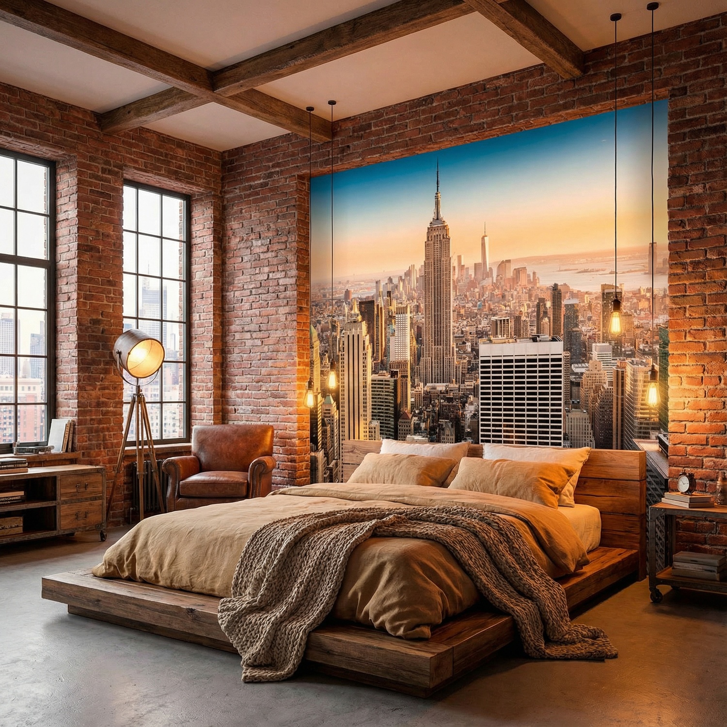Wall Murals: Downtown Manhattan at sunset