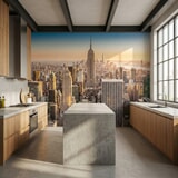 Wall Murals: Downtown Manhattan at sunset 7