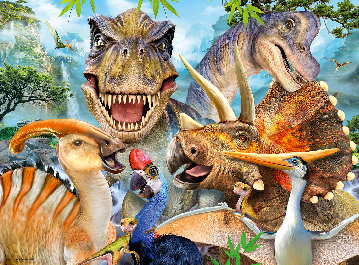 Wall Murals: Mesozoic Dinosaurs