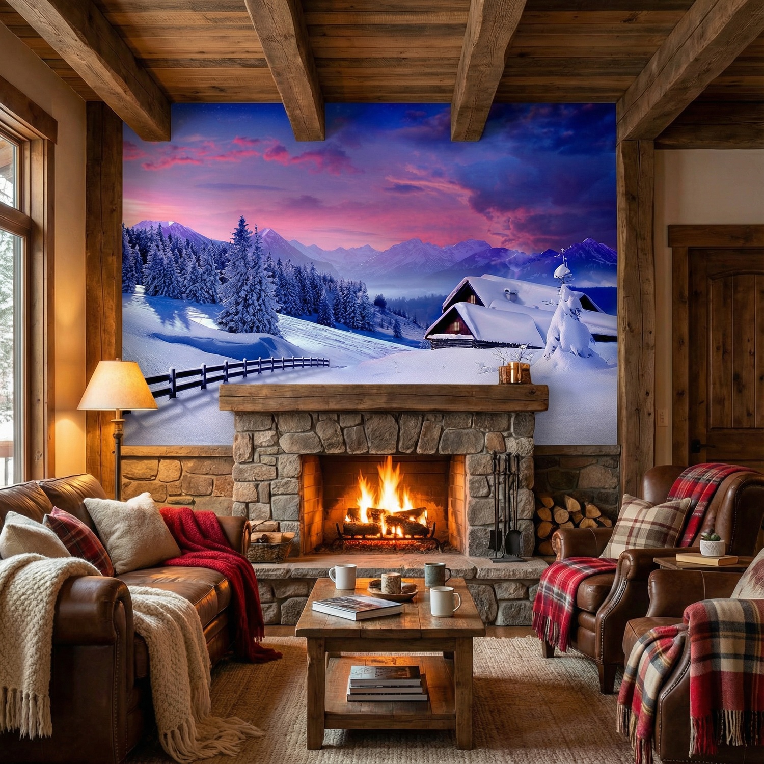 Wall Murals: Cottage in the Alps