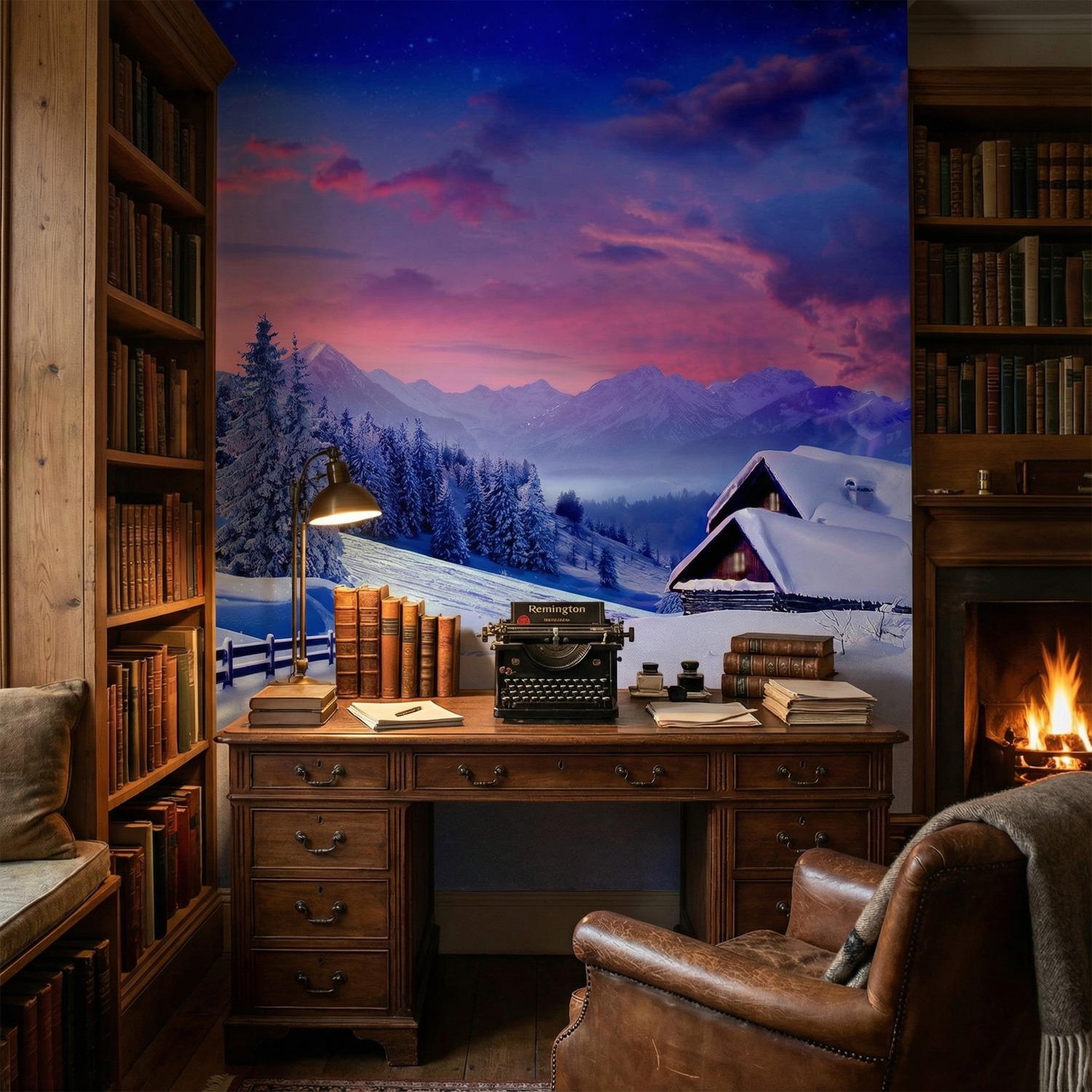 Wall Murals: Cottage in the Alps