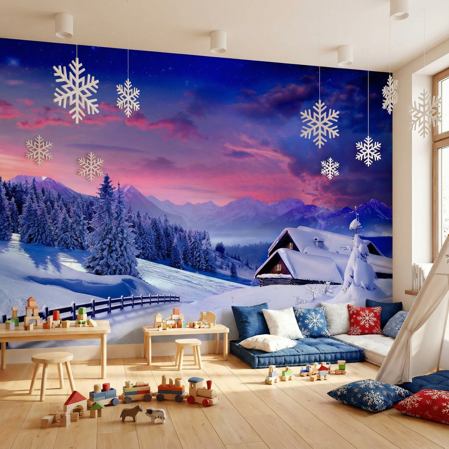 Wall Murals: Cottage in the Alps