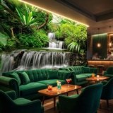 Wall Murals: Waterfalls in the tropical garden 12