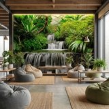 Wall Murals: Waterfalls in the tropical garden 13