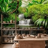 Wall Murals: Waterfalls in the tropical garden 14