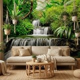 Wall Murals: Waterfalls in the tropical garden 3