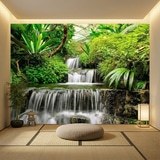 Wall Murals: Waterfalls in the tropical garden 5