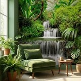 Wall Murals: Waterfalls in the tropical garden 6