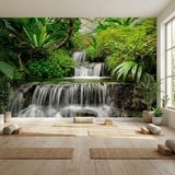 Wall Murals: Waterfalls in the tropical garden 9