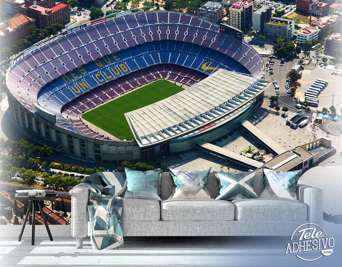 Wall Murals: Aerial view of Camp Nou