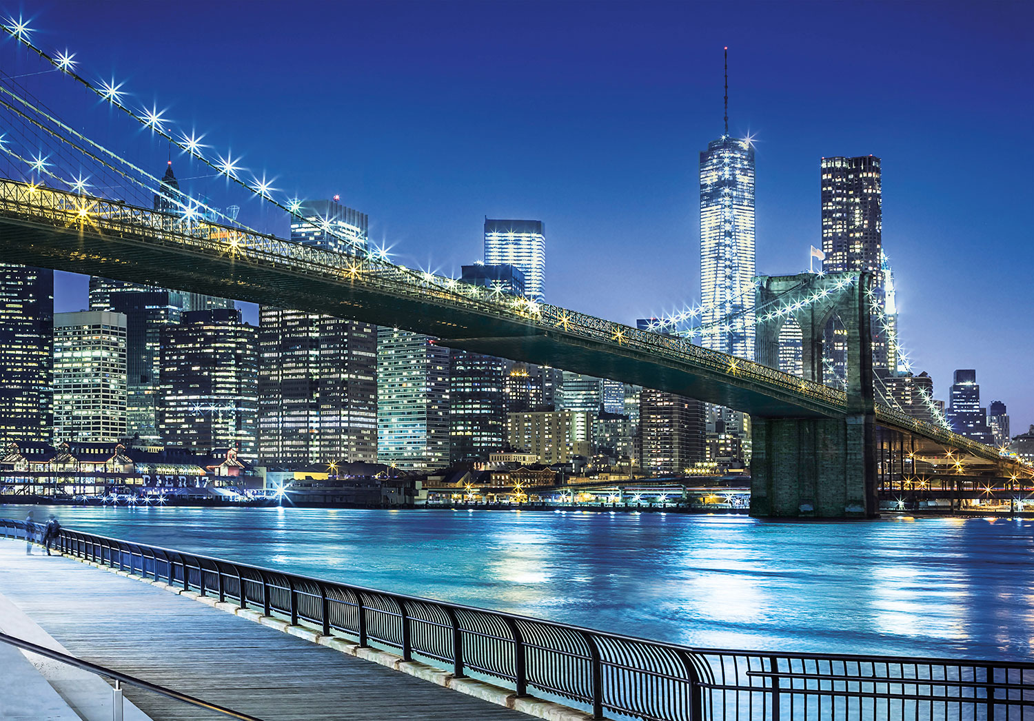 Wall Murals: Blue Night in Manhattan