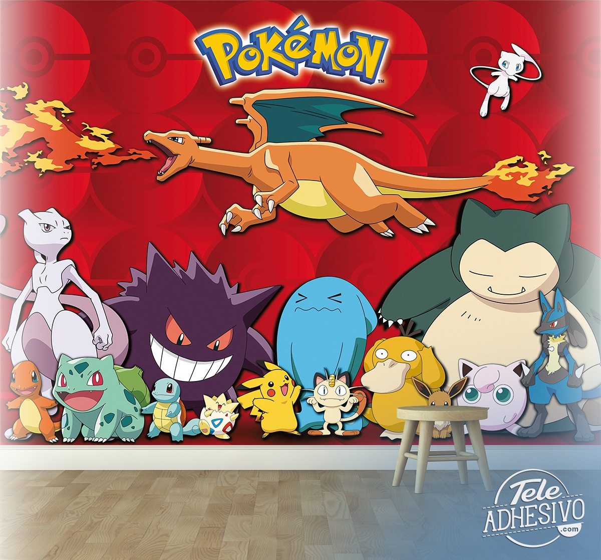 Pokémon Football Field Child Anime Papier peint mural mural (H)400*(W)280cm  a - ThePressFree