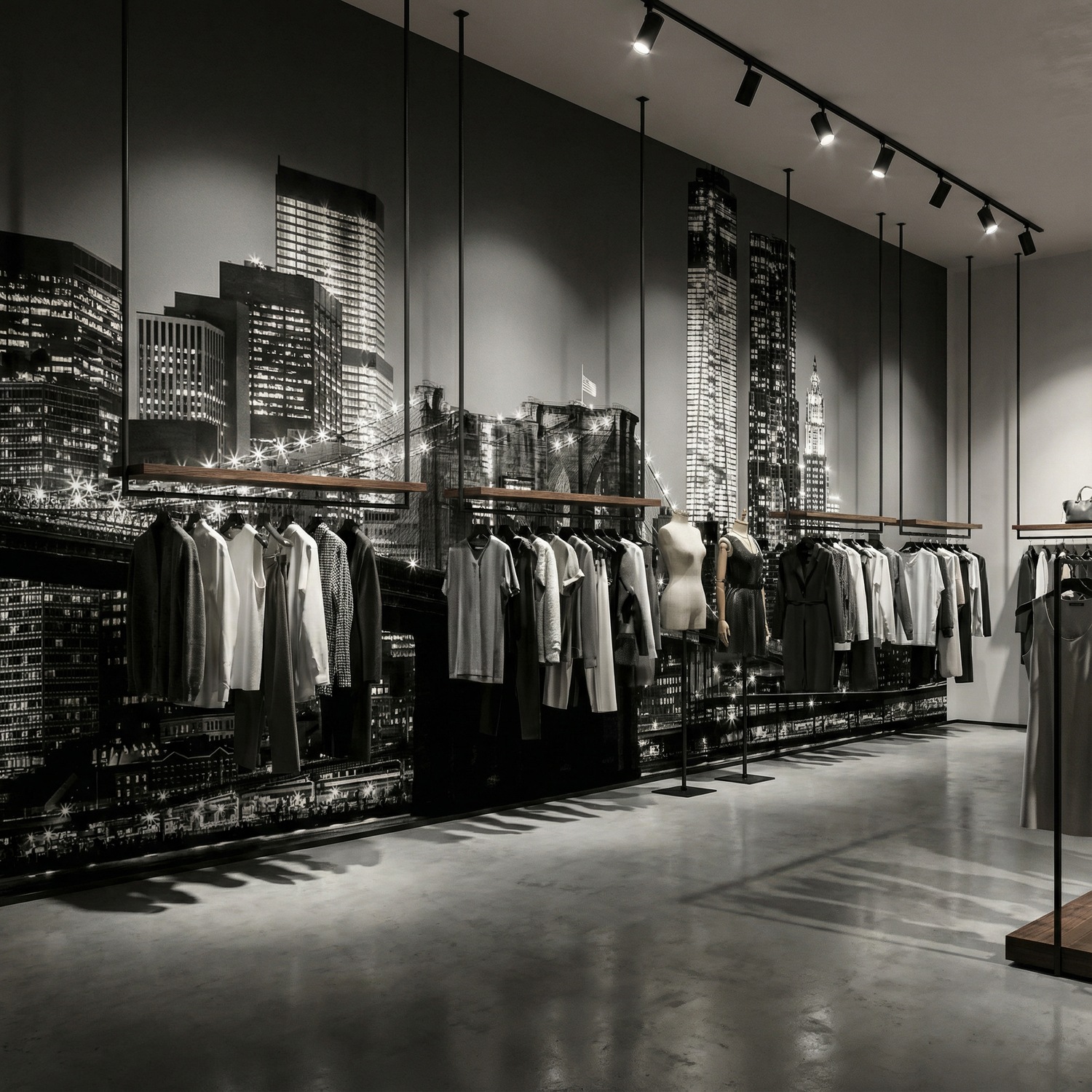 Wall Murals: Manhattan in black and white