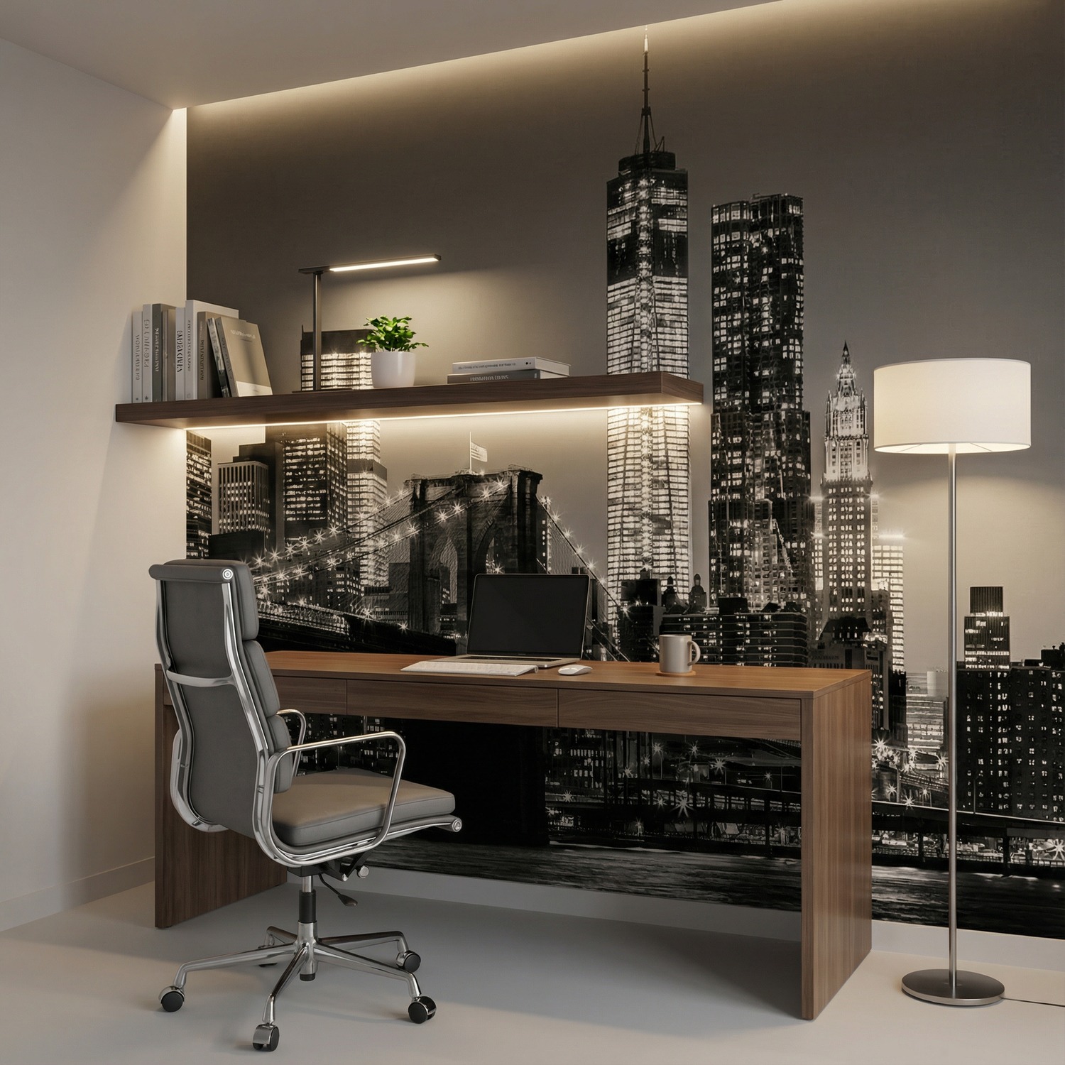 Wall Murals: Manhattan in black and white
