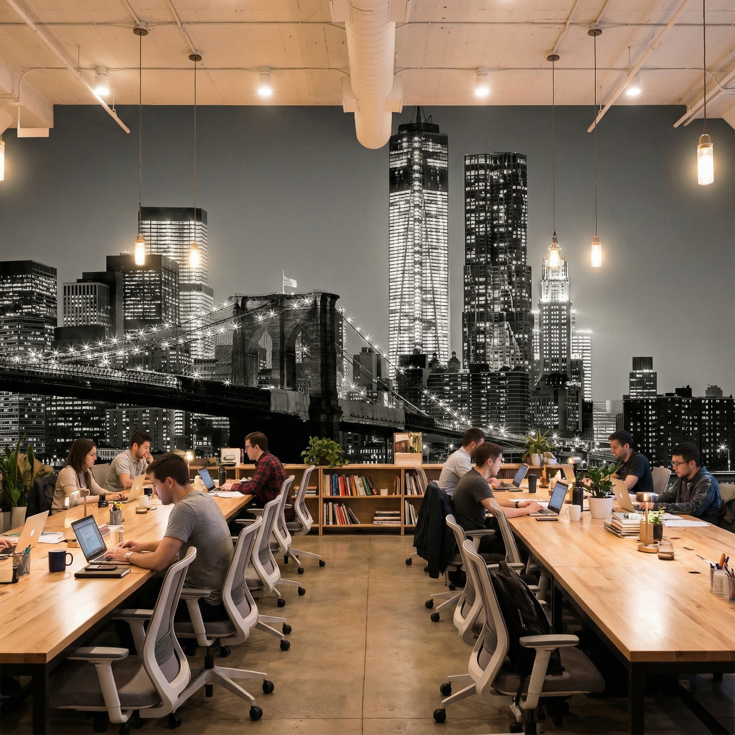 Wall Murals: Manhattan in black and white