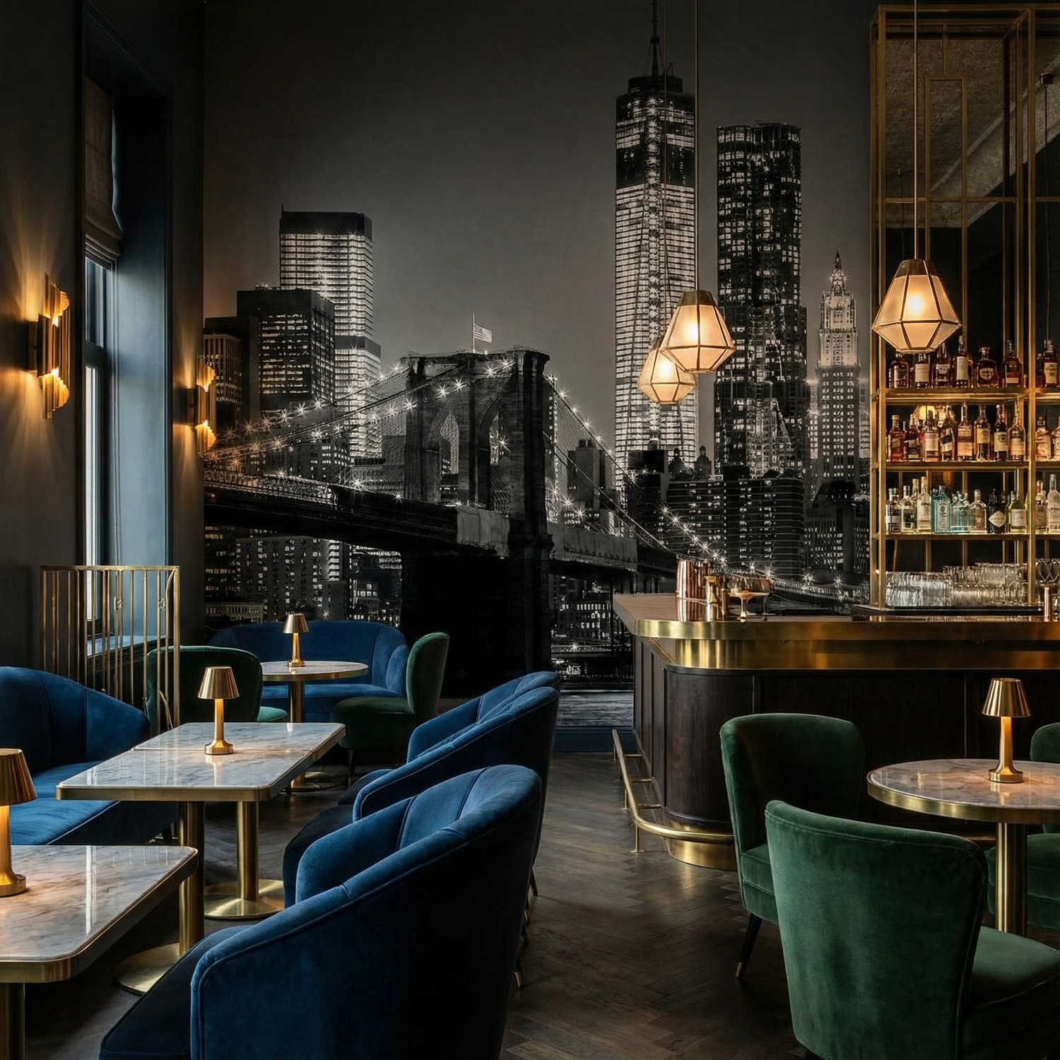 Wall Murals: Manhattan in black and white