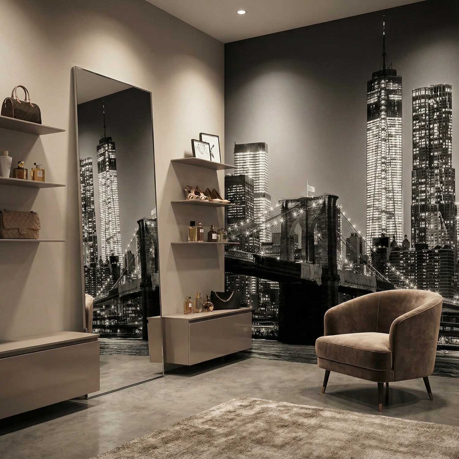 Wall Murals: Manhattan in black and white