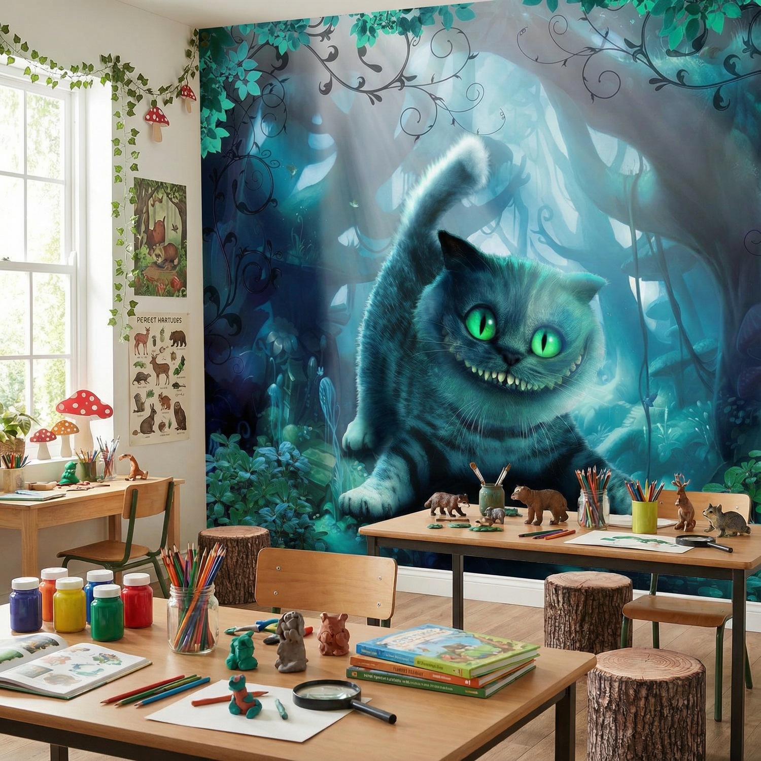 Wall Murals: Wonderland Cat