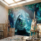 Wall Murals: Wonderland Cat 9