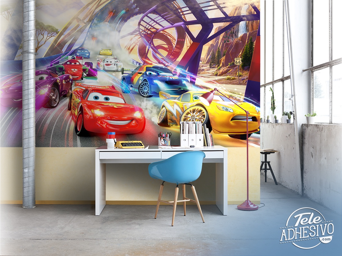 Wall Murals: Cars race, Disney