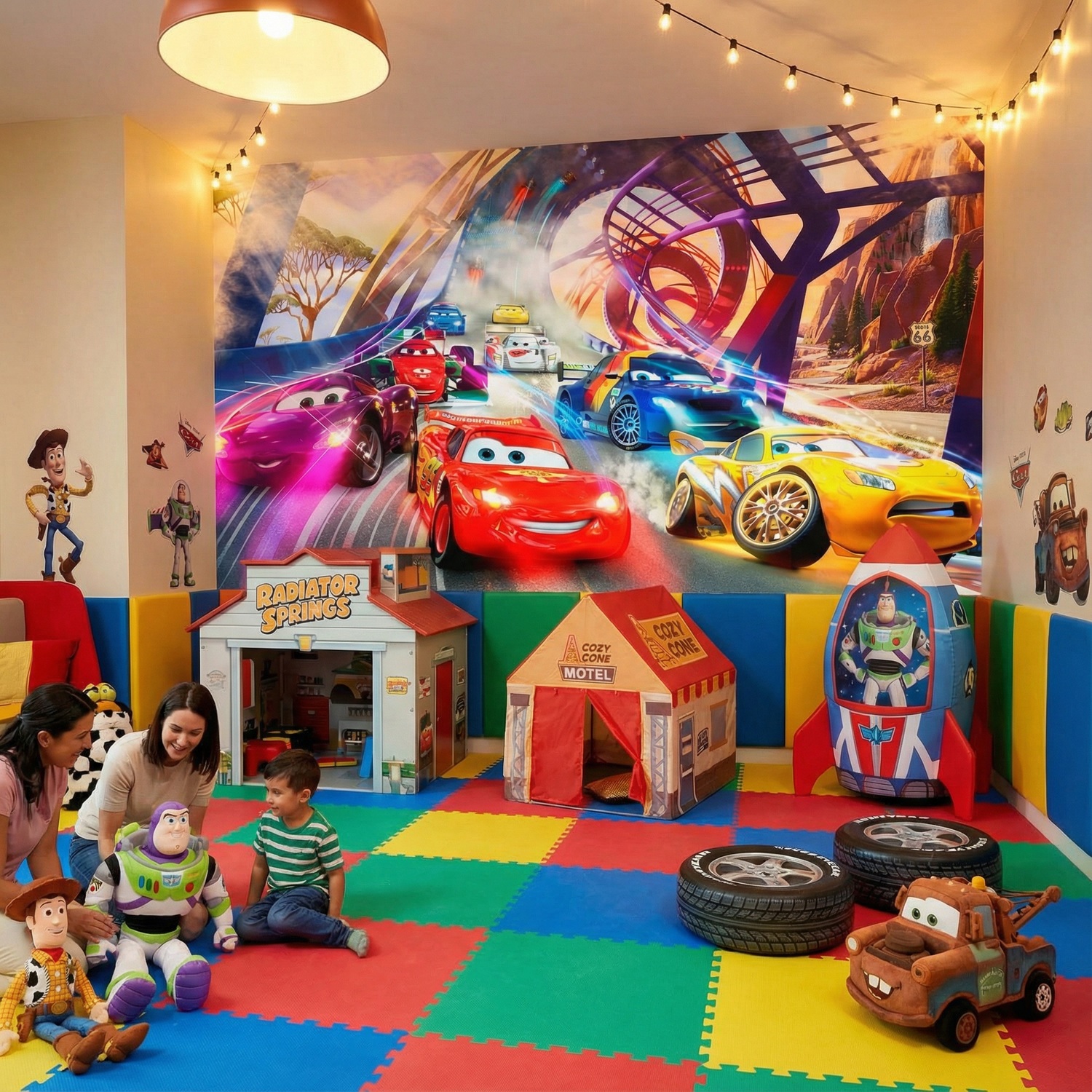 Wall Murals: Cars race, Disney