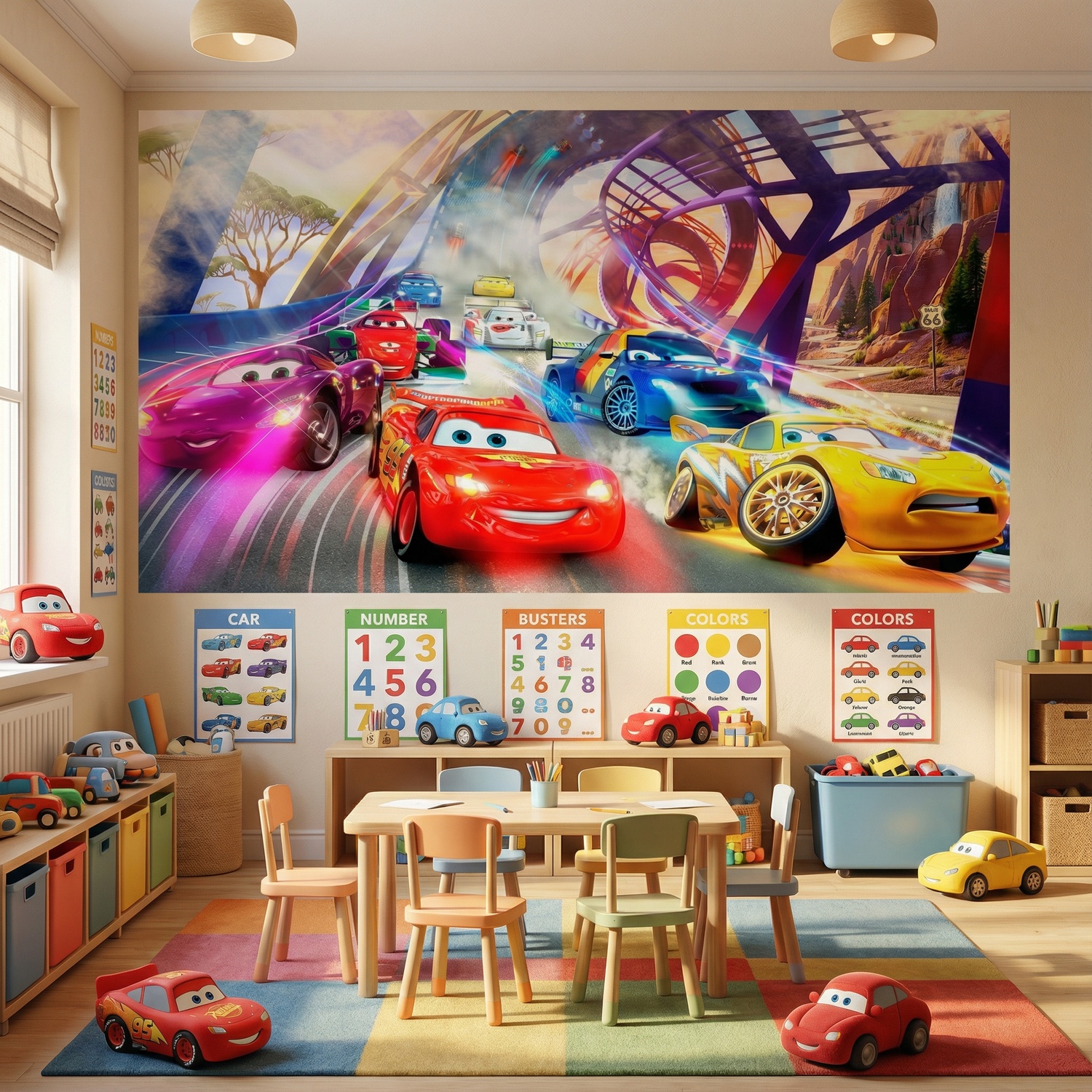 Wall Murals: Cars race, Disney